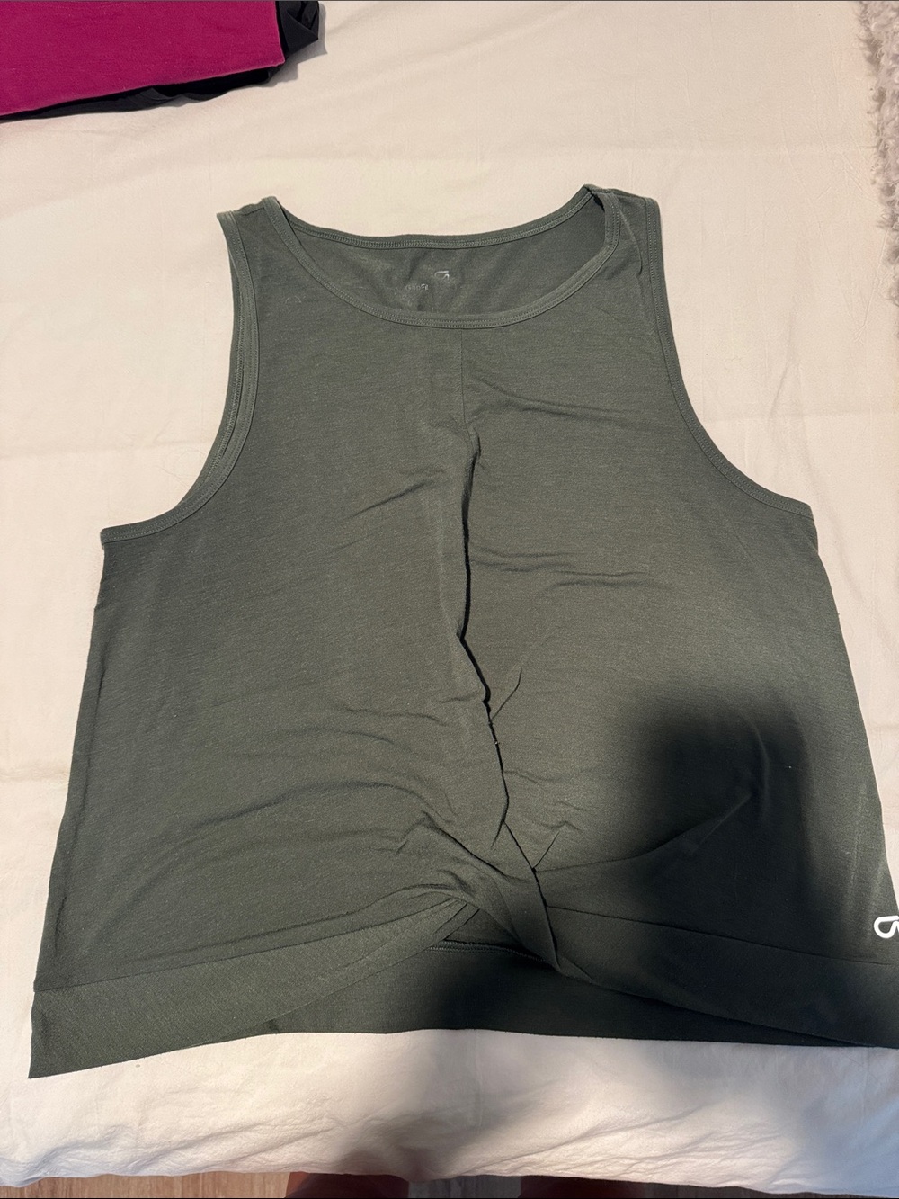 GAP Olive Twist-Front Tank Top